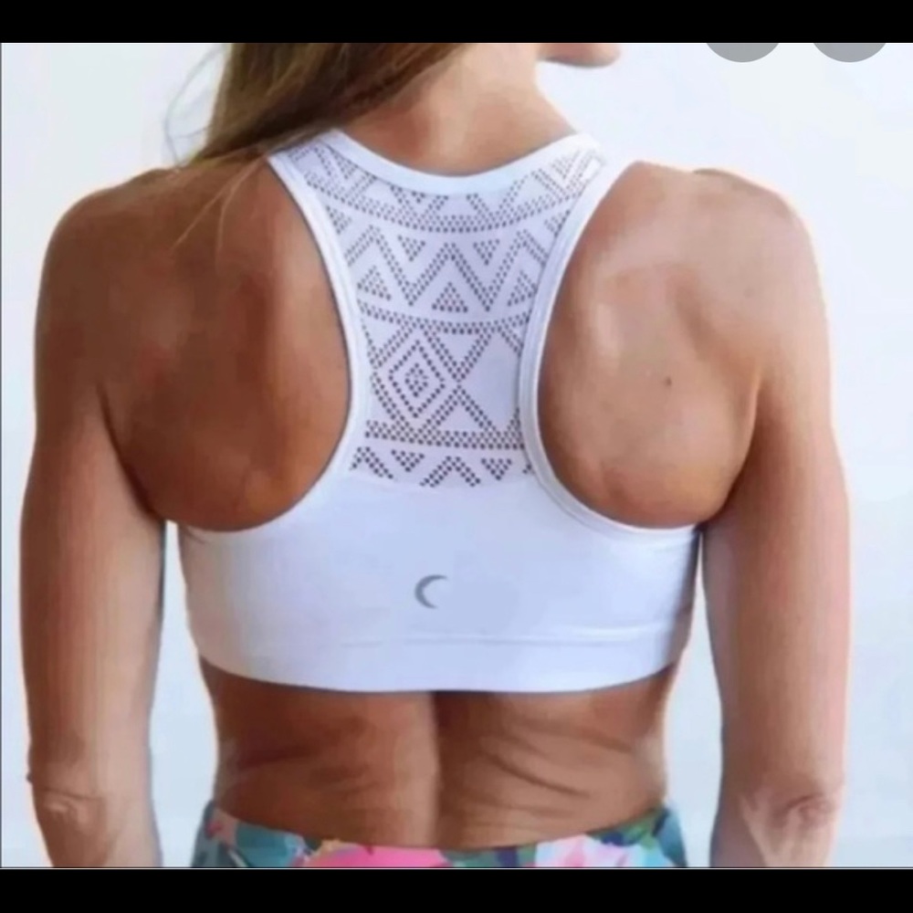 ZYIA white large bomber bra